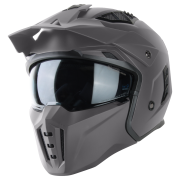 VINZ Kioto Streetfighter helm - Titanium (tweede kansje)