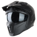 VINZ Kioto Streetfighter helm - Mat Zwart (tweede kansje)