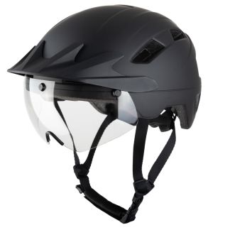 VINZ Danube Speed Pedelec Helm / Snorscooter & Ebike helm / Fietshelm - NTA 8776 - Incl. 2 Verwisselbare Vizieren - Mat Zwart