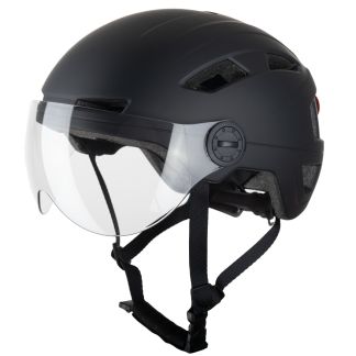 VINZ Munda Speed Pedelec Helm | LED licht | Vizier | NTA8776 - Mat Zwart