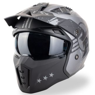 VINZ Shikoku Streetfighter Helm - Grijs (tweede kansje)