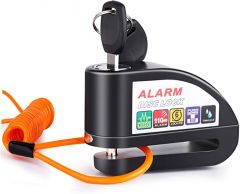 VINZ Elbroes Alarm Schijfremslot 6mm - Zwart