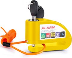 VINZ Elbroes Alarm Disc Lock - Yellow