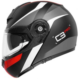 Schuberth C3 Pro Sestante Systeemhelm - Mat Zwart / Rood