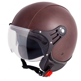 VINZ Laghi Fashionhelm Bruin Leer
