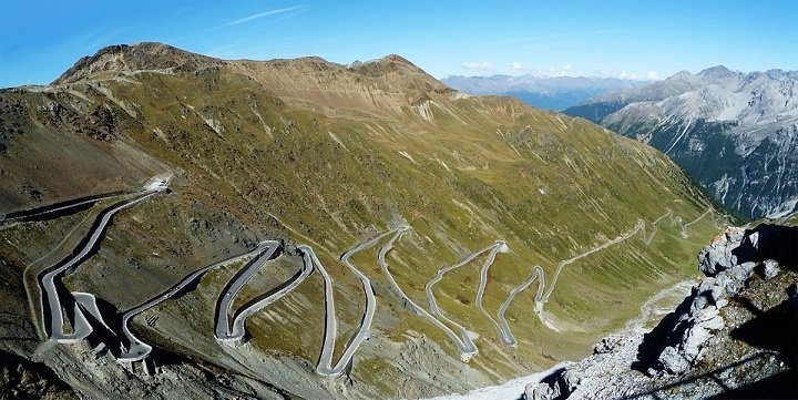 Motorroute Stelviopas, Italië